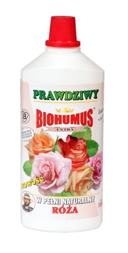 Biohumus Extra Różato naturalny nawóz dedykowany do wszystkich gatunków róż. Zapewnia intensywny wzrost krzewu, jego długie i obfite kwitnienie oraz intensywne wybarwienie liści i kwiatów. Stosowanie nawozu zapewnia prawidłowy wzrost róż, ponadto pozytywnie wpływa na kondycję krzewu, zwiększając odporność na choroby i szkodniki.Stosowanie:Przy każdorazowym zapotrzebowaniu na wodę, 3-4 nakrętki na 1 litr wody.